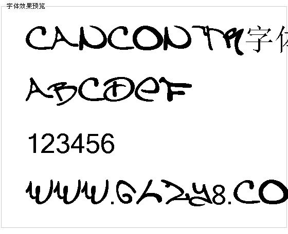CANCONTR字体