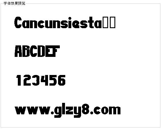 Cancunsiesta字体