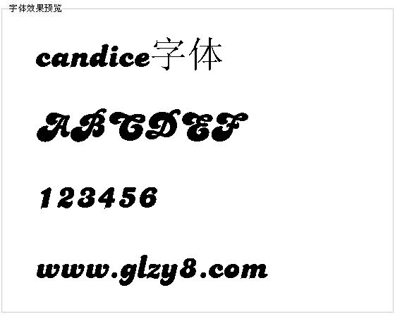 candice字体