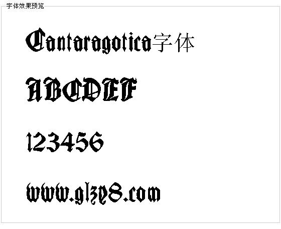 Cantaragotica字体