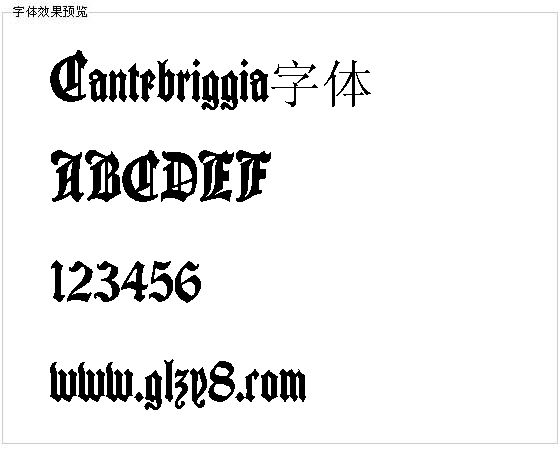 Cantebriggia字体