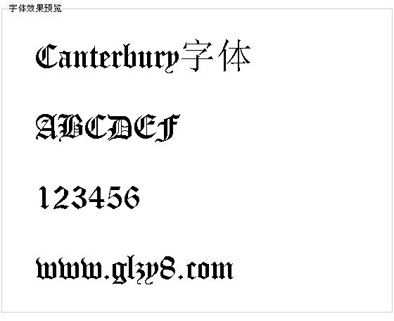 Canterbury字体