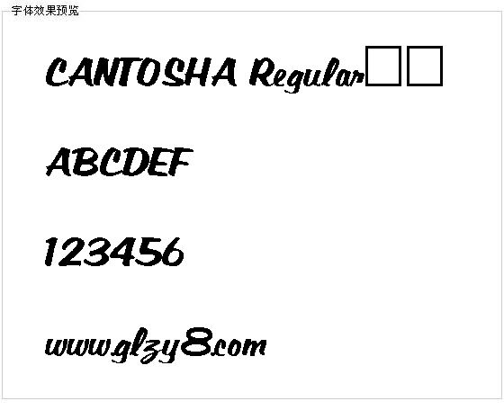 CANTOSHA Regular字体