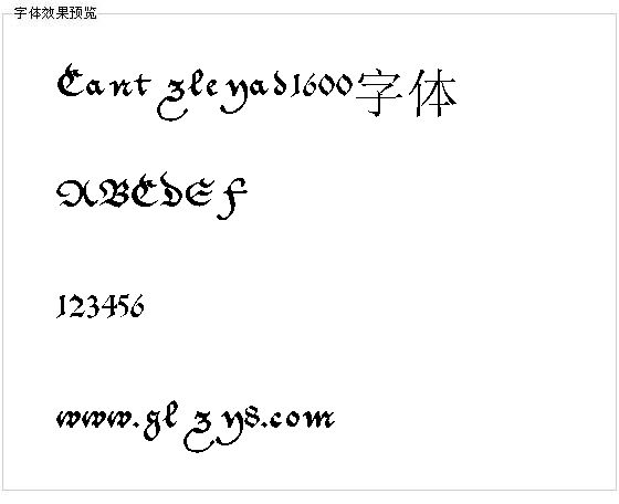 Cantzleyad1600字体