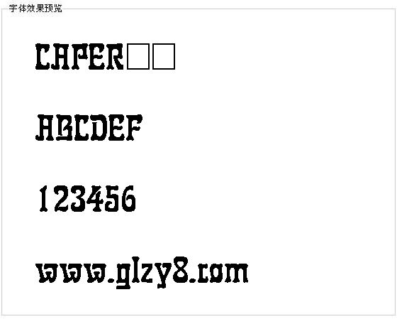 CAPER字体