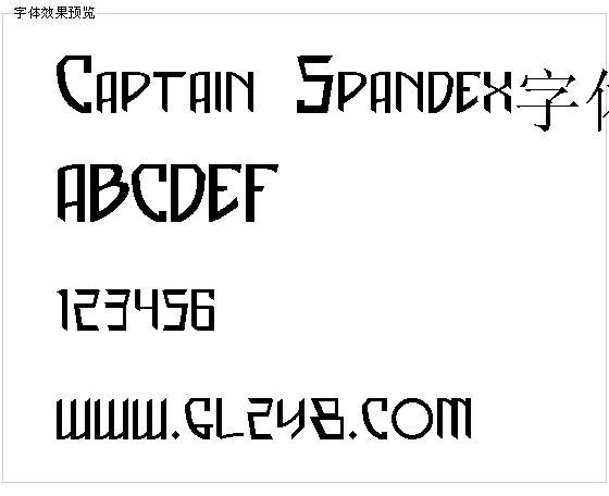 Captain Spandex字体