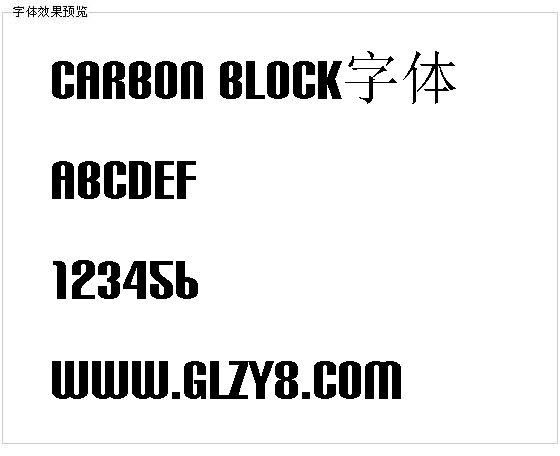 Carbon Block字体