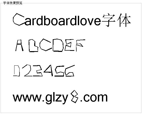 Cardboardlove字体