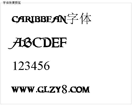 caribbean字体