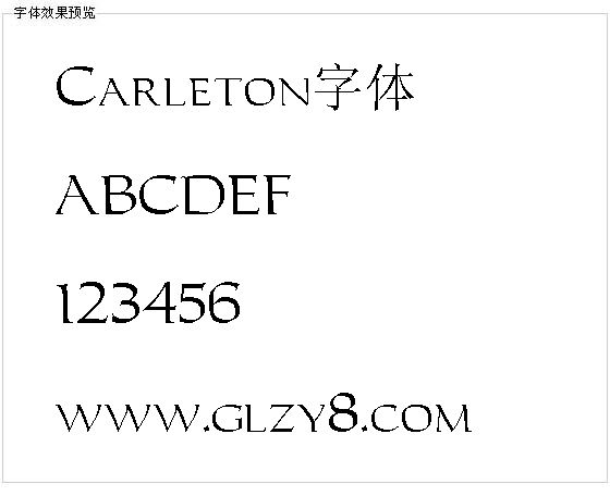 Carleton字体