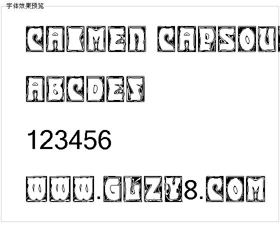 Carmen CapsOutside字体