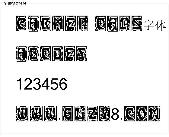 Carmen Caps字体