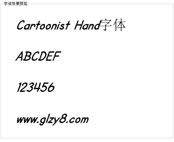 Cartoonist Hand字体