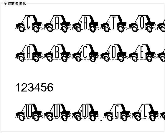 Cartown字体