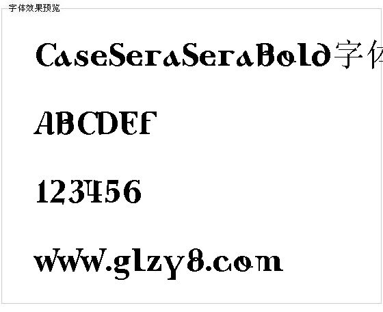 CaseSeraSeraBold字体