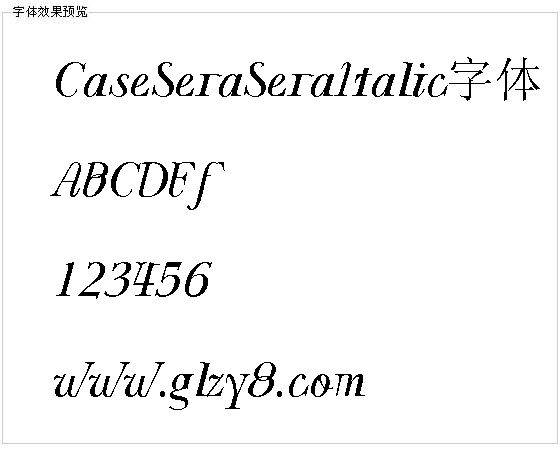 CaseSeraSeraItalic字体