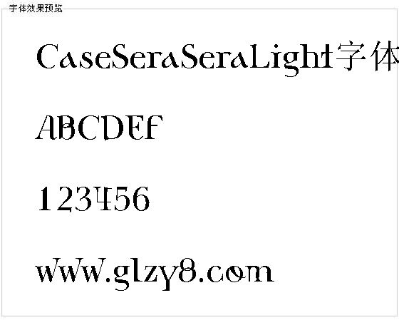 CaseSeraSeraLight字体