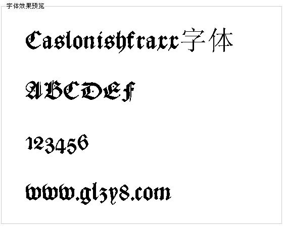 Caslonishfraxx字体