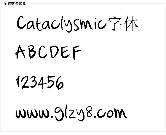 Cataclysmic字体