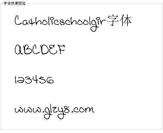 Catholicschoolgir字体