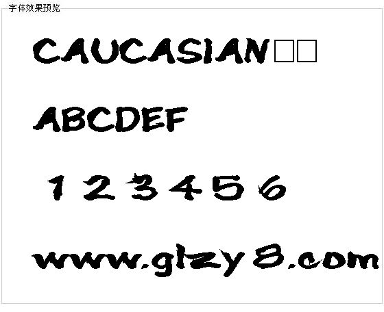 CAUCASIAN字体