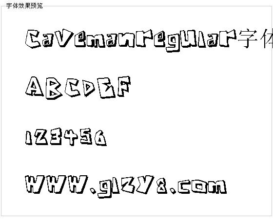 Cavemanregular字体