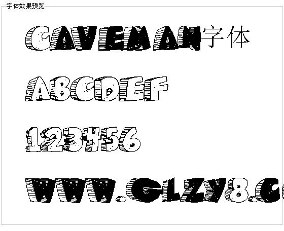 Caveman字体