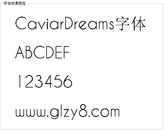 CaviarDreams字体