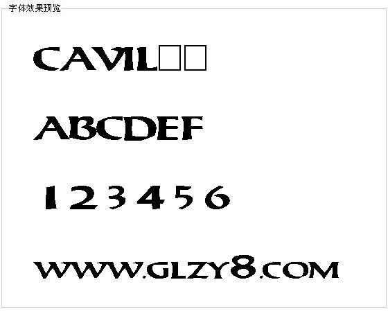 CAVIL字体