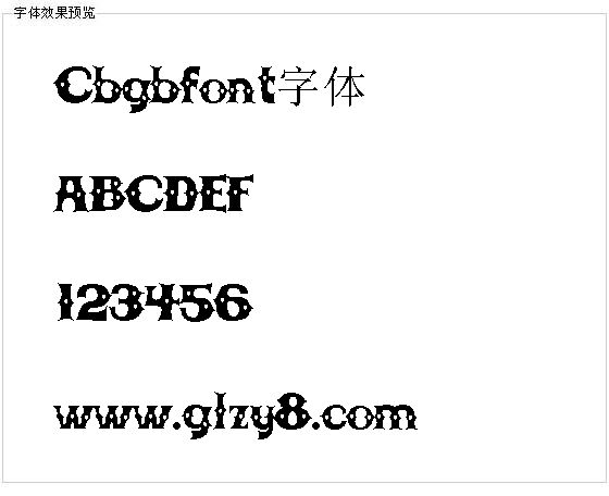 Cbgbfont字体