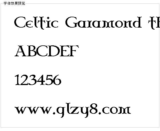 Celtic Garamond the 2nd字体