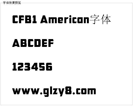 CFB1 American字体