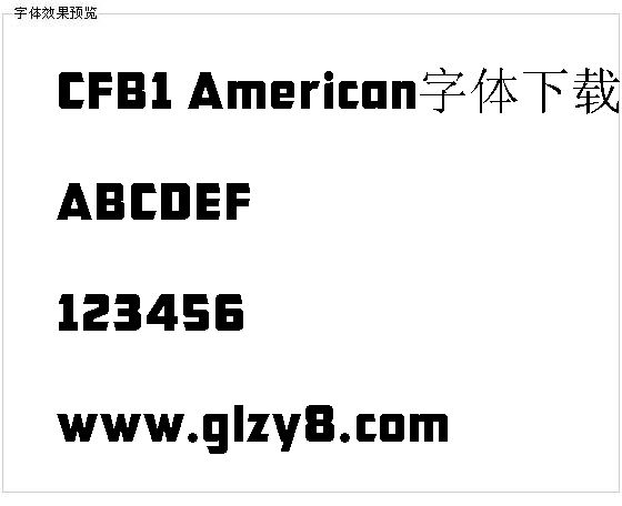 CFB1 American字体下载