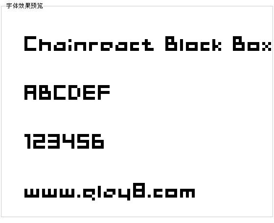 Chainreact Block Boxter字体