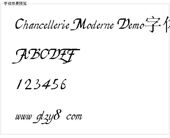 Chancellerie Moderne Demo字体