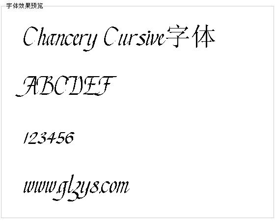 Chancery Cursive字体