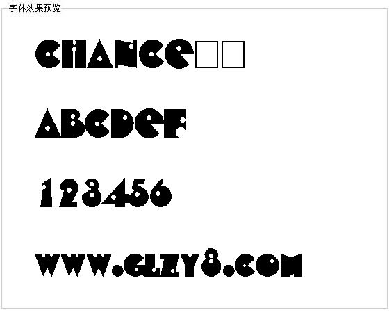 CHANCE字体