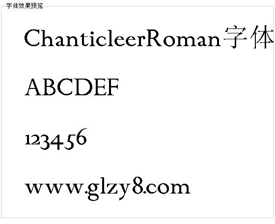 ChanticleerRoman字体