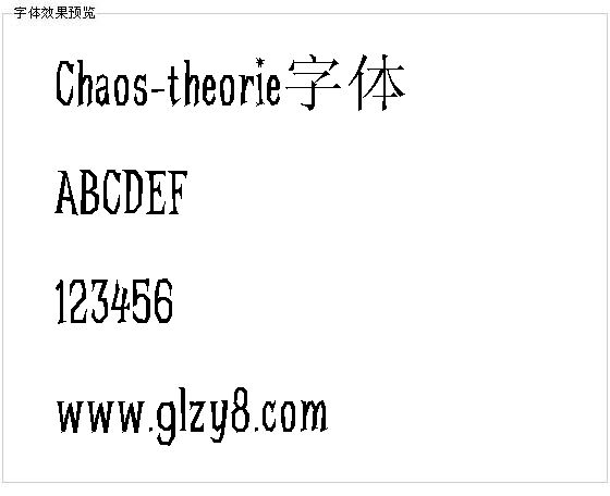 Chaos-theorie字体