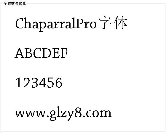 ChaparralPro字体