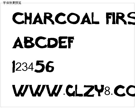 Charcoal first字体