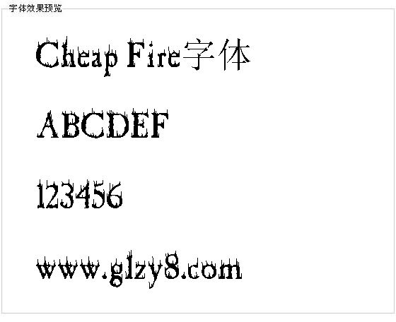 Cheap Fire字体