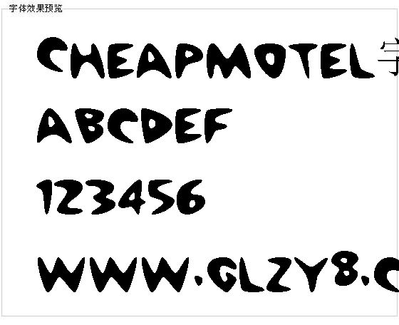 Cheapmotel字体