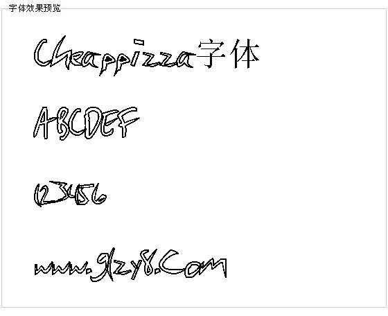 Cheappizza字体