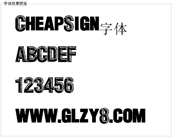 CheapSign字体