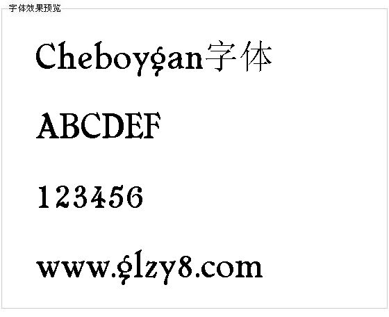 Cheboygan字体