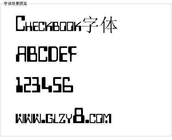 Checkbook字体