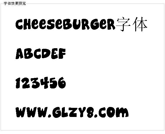 Cheeseburger字体