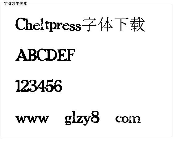 Cheltpress字体下载