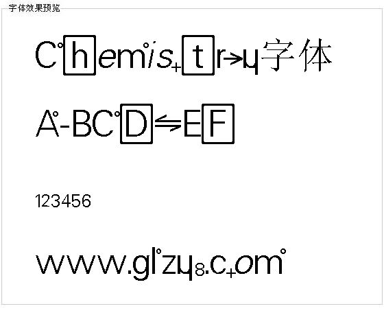 Chemistry字体